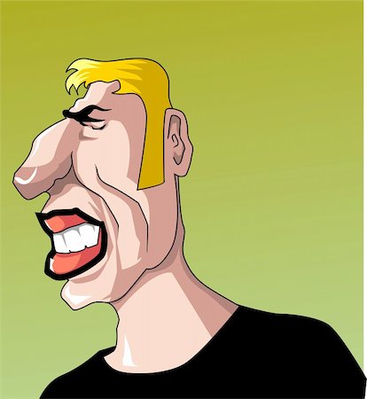 Illustration of a cartoon man’s face Stock Photo - Budget Royalty-Free & Subscription, Code: 400-04991960