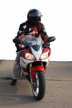 On a photo the motorcyclist Foto de stock - Super Valor sin royalties y Suscripción, Código: 400-04992067