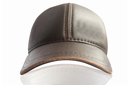 sun visor hat - cap of the brown color, is made with skins Stock Photo - Budget Royalty-Free & Subscription, Code: 400-04992093