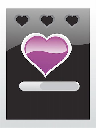 simsearch:400-04589264,k - black vector banner of hearts theme Stockbilder - Microstock & Abonnement, Bildnummer: 400-04992318