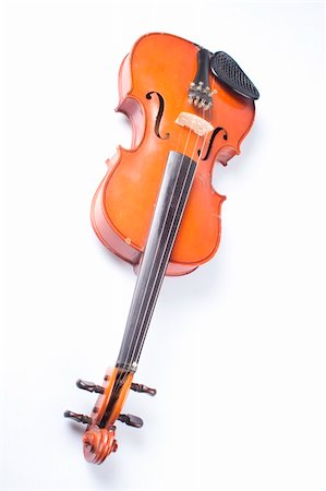 Top view of an isolated violin Stock Photo - Budget Royalty-Free & Subscription, Code: 400-04992394