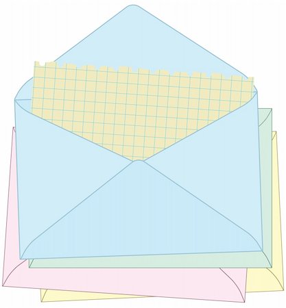 simsearch:700-00056820,k - Sending my mail. Vector illustration. Isolated on white background. Stock Photo - Budget Royalty-Free & Subscription, Code: 400-04992664