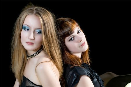 pair of sexy looking young young girls Stock Photo - Budget Royalty-Free & Subscription, Code: 400-04992743
