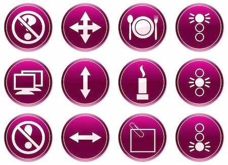 simsearch:400-05008263,k - Gadget icons set. Purple - white palette. Vector illustration. Stock Photo - Budget Royalty-Free & Subscription, Code: 400-04992959