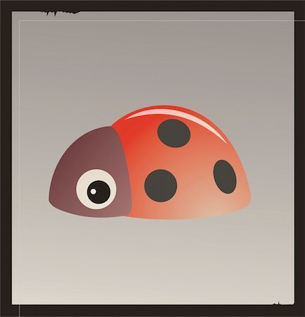 ladybug at the  grey background. Stock Photo - Budget Royalty-Free & Subscription, Code: 400-04993012