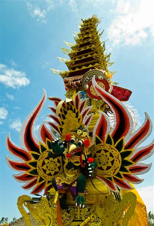 Balinese cremation tower during a ceremony Stock Photo - Budget Royalty-Free & Subscription, Code: 400-04993453