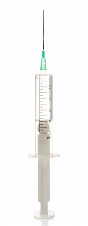 Syringe, vertically placed, with  medicine inside, ready for injection, isolated, on white background Foto de stock - Super Valor sin royalties y Suscripción, Código: 400-04993846