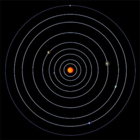 simsearch:400-09117900,k - schematical image of the solar system.  With Clipping Path Stock Photo - Budget Royalty-Free & Subscription, Code: 400-05004173