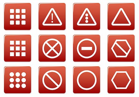simsearch:400-05148042,k - Gadget square icons set. Red - white palette. Vector illustration. Stock Photo - Budget Royalty-Free & Subscription, Code: 400-05004192