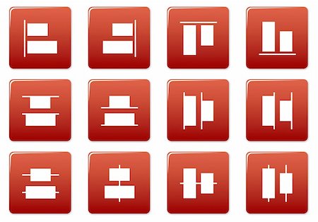 simsearch:400-05148042,k - Gadget square icons set. Red - white palette. Vector illustration. Stock Photo - Budget Royalty-Free & Subscription, Code: 400-05004193