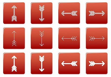 simsearch:400-05148042,k - Arrows square icons set. Red - white palette. Vector illustration. Stock Photo - Budget Royalty-Free & Subscription, Code: 400-05004202