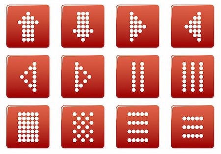 simsearch:400-05148042,k - Matrix symbols square icons set. Red - white palette. Vector illustration. Stock Photo - Budget Royalty-Free & Subscription, Code: 400-05004203