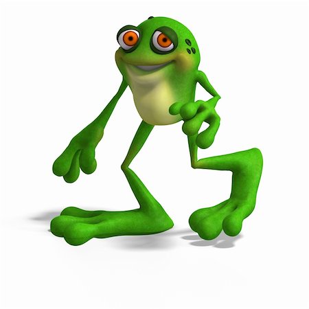 Cartoon Frog with funny Face contains Clipping Path Stock Photo - Budget Royalty-Free & Subscription, Code: 400-05004473