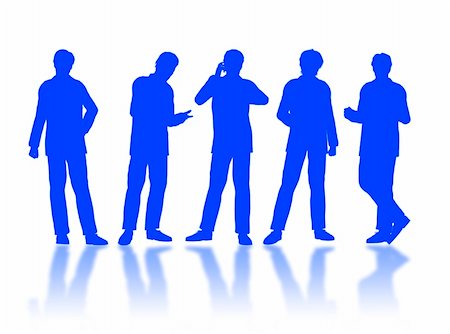 simsearch:400-04017214,k - Businessmen silhouettes in different poses and attitudes Stockbilder - Microstock & Abonnement, Bildnummer: 400-05004861