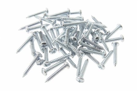 simsearch:400-04996705,k - Screws on White Background Photographie de stock - Aubaine LD & Abonnement, Code: 400-05005064