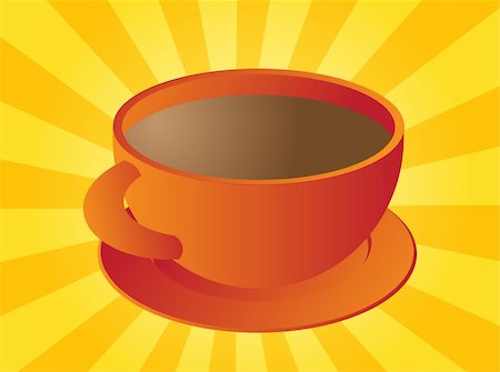 simsearch:400-05005441,k - Cup of coffee in round orange ceramic cup Stock Photo - Budget Royalty-Free & Subscription, Code: 400-05005438