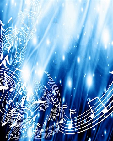 simsearch:400-05076366,k - music notes on a soft blue background Stockbilder - Microstock & Abonnement, Bildnummer: 400-05005714