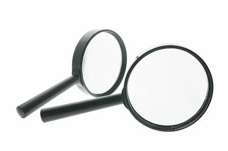 simsearch:400-04996978,k - Magnifying Glasses on white Background Photographie de stock - Aubaine LD & Abonnement, Code: 400-05005840