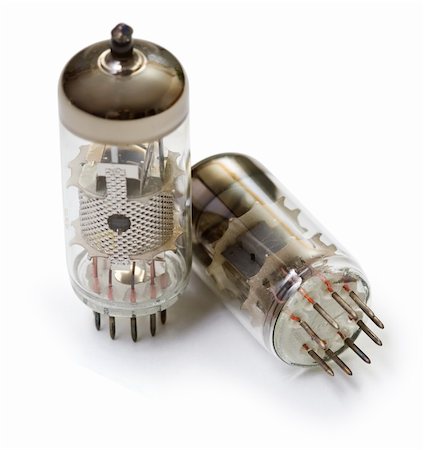 Vacuum tubes - old electronic components, semiconductor devices, the predecessors of the transistor Stock Photo - Budget Royalty-Free & Subscription, Code: 400-05005900