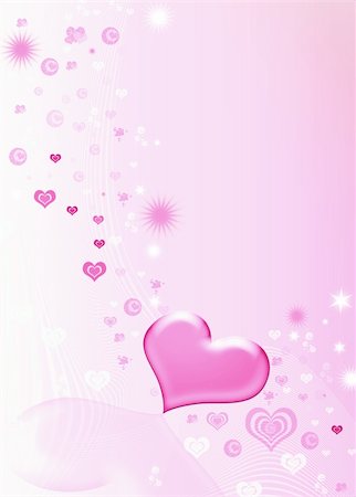 simsearch:400-04668680,k - Pink background with hearts Stockbilder - Microstock & Abonnement, Bildnummer: 400-05006258