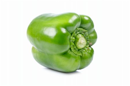 simsearch:400-06061963,k - A fresh and tasty green pepper reflected on white background. Shallow depth of field Foto de stock - Royalty-Free Super Valor e Assinatura, Número: 400-05006438