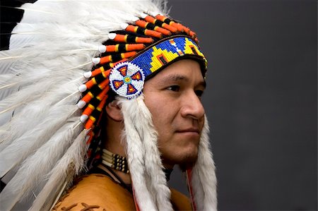 Portrait of a native american in a studio Stock Photo - Budget Royalty-Free & Subscription, Code: 400-05006526