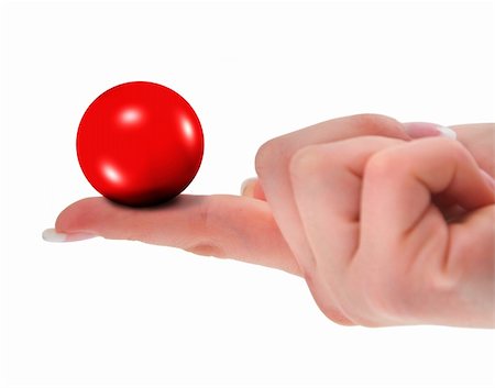 simsearch:400-04534247,k - female hand holding blank red 3D ball, shallow DOF Foto de stock - Royalty-Free Super Valor e Assinatura, Número: 400-05007323