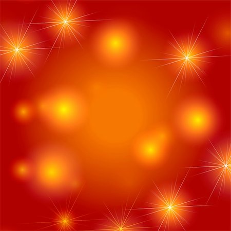 simsearch:400-05006261,k - white and yellow stars over orange background, lights, gleams Photographie de stock - Aubaine LD & Abonnement, Code: 400-05007385