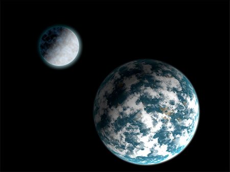 Earth-like Fiction planet in outer space Photographie de stock - Aubaine LD & Abonnement, Code: 400-05007580