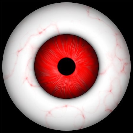 red creepy, scary  eye over black, great for halloween ;-) Stock Photo - Budget Royalty-Free & Subscription, Code: 400-05007690