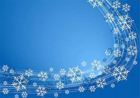 simsearch:400-04363033,k - Snow flakes background - white snowflakes on blue color Photographie de stock - Aubaine LD & Abonnement, Code: 400-05007795