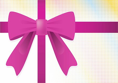 simsearch:400-03975392,k - Ribbon and purple bow for gift on tiles background. Vector illustration. Foto de stock - Royalty-Free Super Valor e Assinatura, Número: 400-05008268