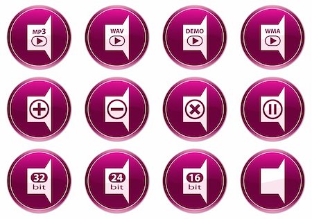 simsearch:400-05008263,k - Gadget icons set. White - purple palette. Vector illustration. Stock Photo - Budget Royalty-Free & Subscription, Code: 400-05008261
