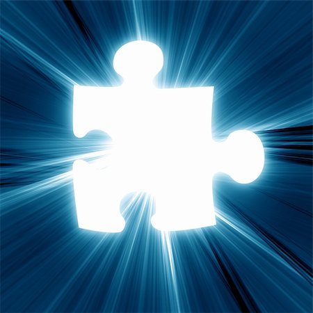 simsearch:640-01355058,k - glowing puzzle piece on a dark background Photographie de stock - Aubaine LD & Abonnement, Code: 400-05008388