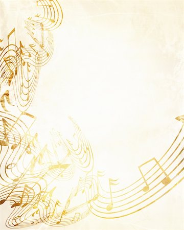 swirling music sheet - music sheet with some damage on it Stock Photo - Budget Royalty-Free & Subscription, Code: 400-05008391