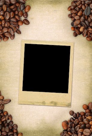 blank photo frame on coffee background Stock Photo - Budget Royalty-Free & Subscription, Code: 400-05008865