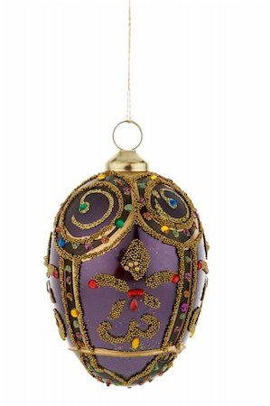round ornament hanging of a tree - an image of christmas decorations hanging Stock Photo - Budget Royalty-Free & Subscription, Code: 400-05008935