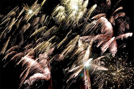 roman festival - Some holiday fireworks on the night sky Stock Photo - Budget Royalty-Free & Subscription, Code: 400-05009303