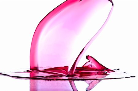 pink syrup - Close up view of pink splash on white back Stock Photo - Budget Royalty-Free & Subscription, Code: 400-05009651