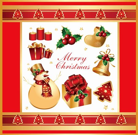 simsearch:400-07838225,k - Christmas illustration Photographie de stock - Aubaine LD & Abonnement, Code: 400-05009663