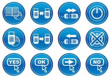 dvd silhouette - Gadget icons set. White - dark blue palette. Vector illustration. Stock Photo - Budget Royalty-Free & Subscription, Code: 400-05009935