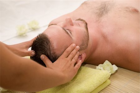 simsearch:400-04044944,k - happy man relaxing in spa salon Stock Photo - Budget Royalty-Free & Subscription, Code: 400-05000100