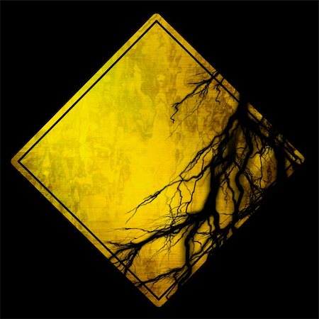 stop sign intersection - empty warning sign on a soldi black background Stock Photo - Budget Royalty-Free & Subscription, Code: 400-05000447