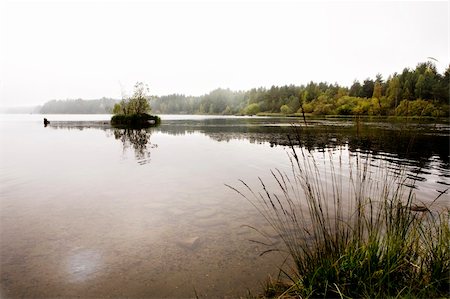 simsearch:400-04318525,k - A quiet calm lake with fog Stock Photo - Budget Royalty-Free & Subscription, Code: 400-05000966