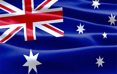 dylan_burrill (artist) - Flying Australian Flag Fotografie stock - Microstock e Abbonamento, Codice: 400-05001026