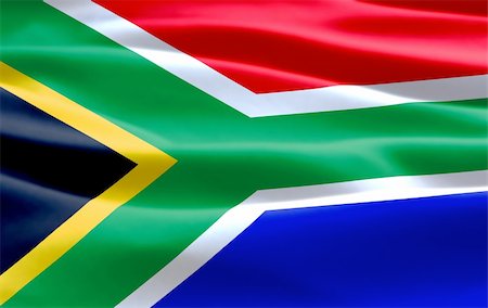 dylan_burrill (artist) - Flying South African Flag Photographie de stock - Aubaine LD & Abonnement, Code: 400-05001043