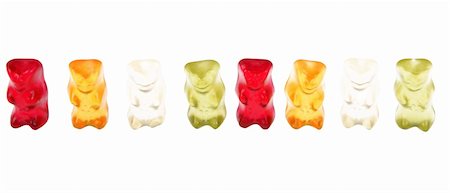 Gummy bears as concept of team isolated on white Stock Photo - Budget Royalty-Free & Subscription, Code: 400-05001136