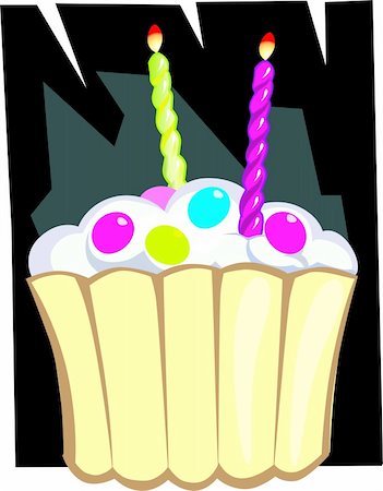 simsearch:400-04198170,k - Illustration of a birthday cake Fotografie stock - Microstock e Abbonamento, Codice: 400-05001181