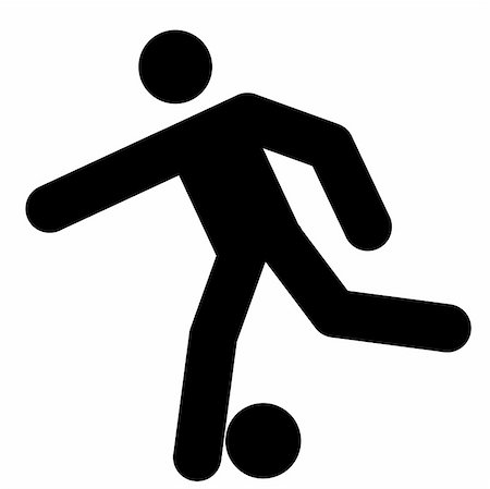 raphtong (artist) - logo of soccer, black silhouette of a man Fotografie stock - Microstock e Abbonamento, Codice: 400-05001605