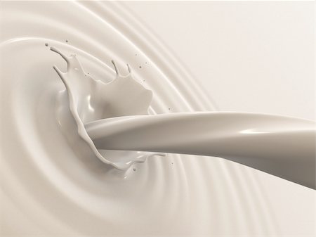 smoothie splash - 3d rendered illustration of a milk splash Stock Photo - Budget Royalty-Free & Subscription, Code: 400-05001889